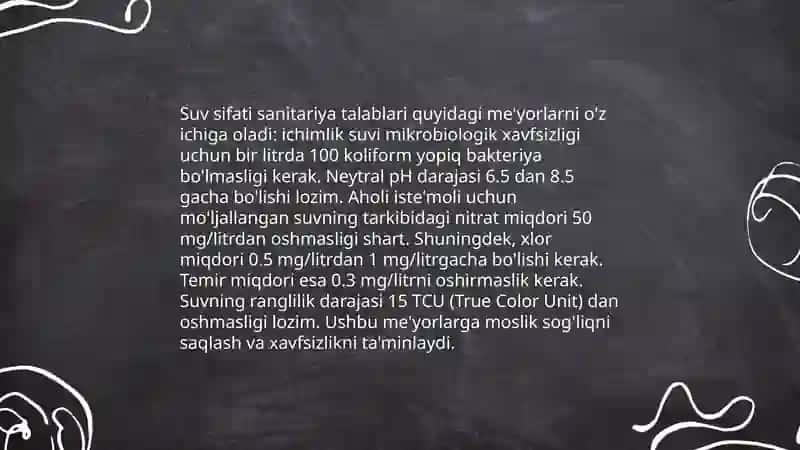 Atrof-muhitning yashash sharoitlariga sanitariya-gigiyena talablari, ekologiyaning ahamiyati 4