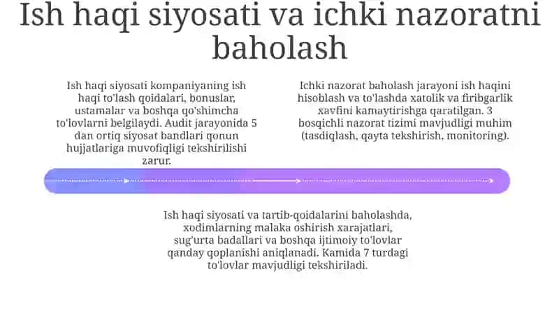 Mehnat haqi hisobi va to'lash jarayoni auditi 4