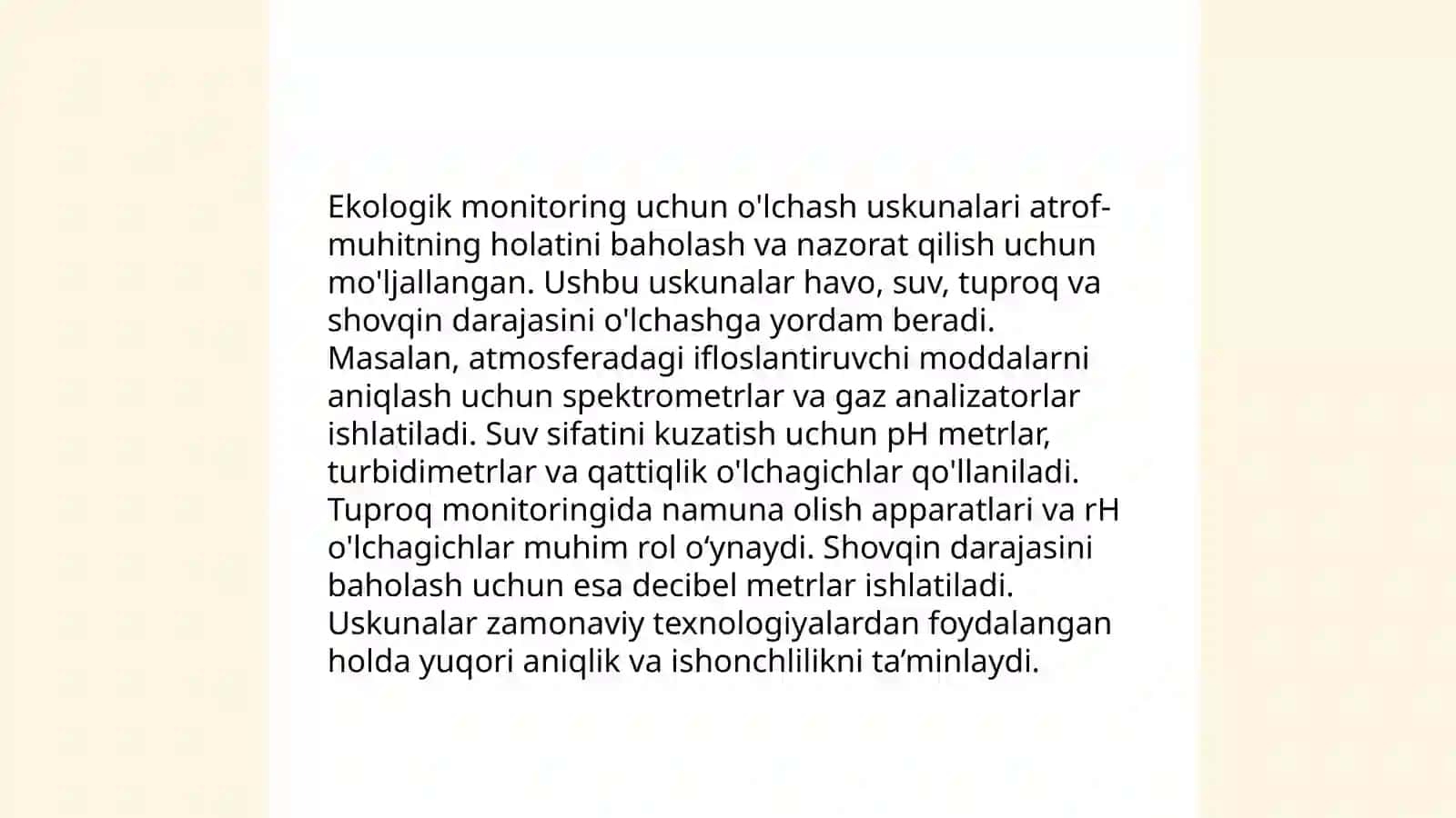 Yashil iqtisodiyotda innovatsion o'lchash asboblari 4