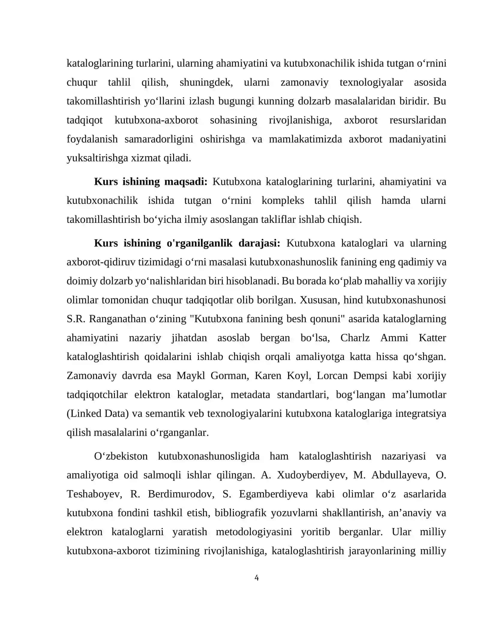 Kutubxona kataloglarining turlari, ahamiyati va kutubxonachilik ishida tutgan oʻrnini tahlil qilish 4