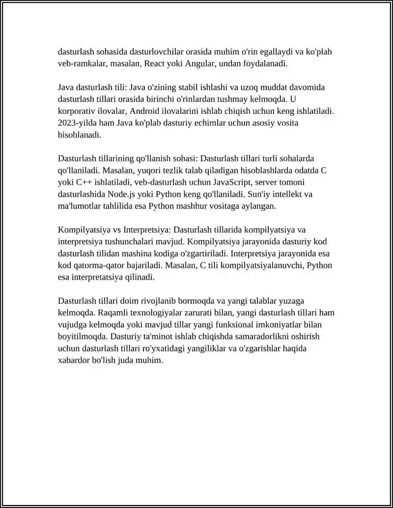 Dasturlash tillari 4