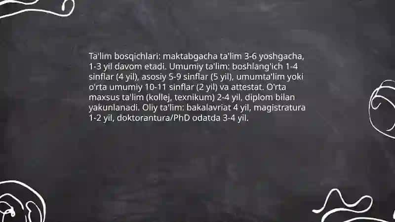O'zbekistonda ta'lim tizimi 4