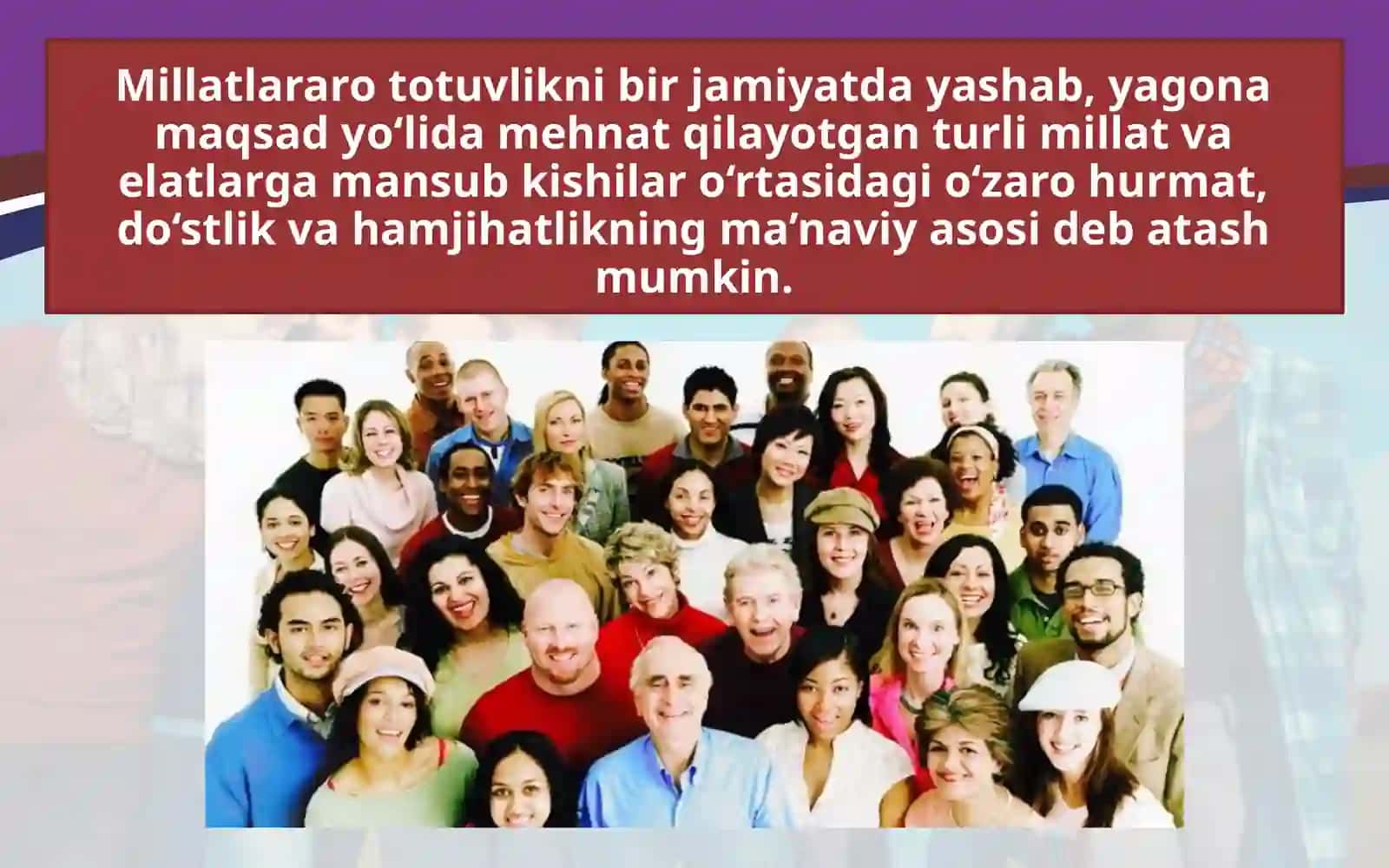 11-sinf Ma'naviyat asoslari Ma'naviy qadriyatlar rivojida millatlararo totuvlik munosabatlari 4