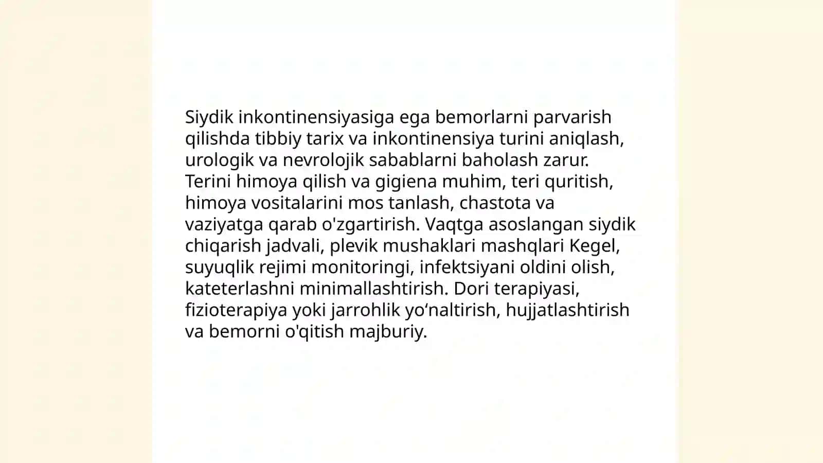 Bemorlarning fiziologik chiqaruvlarida hamshiraning parvarish 4