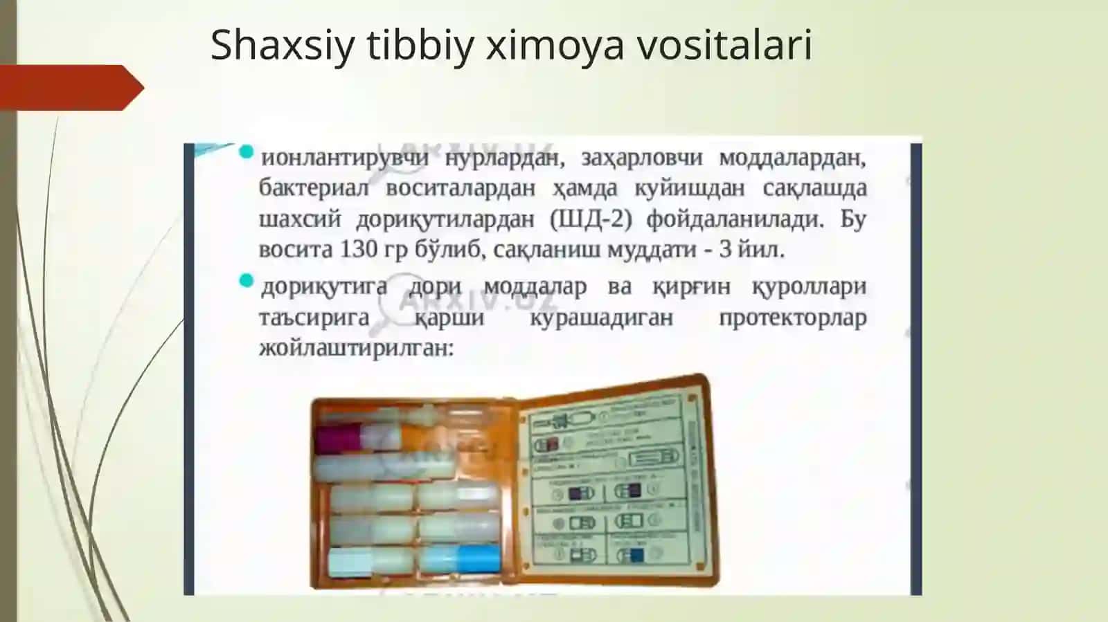 Shaxsiy himoya vositalari. Maxsus himoya vositalari. Shaxsiy tibbiy vositalar va ulardan foydalanish 4