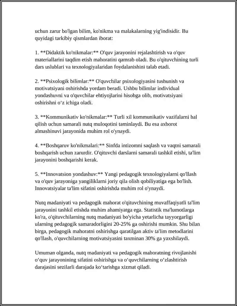 Nutq madaniyati va pedagogik mahorat 4