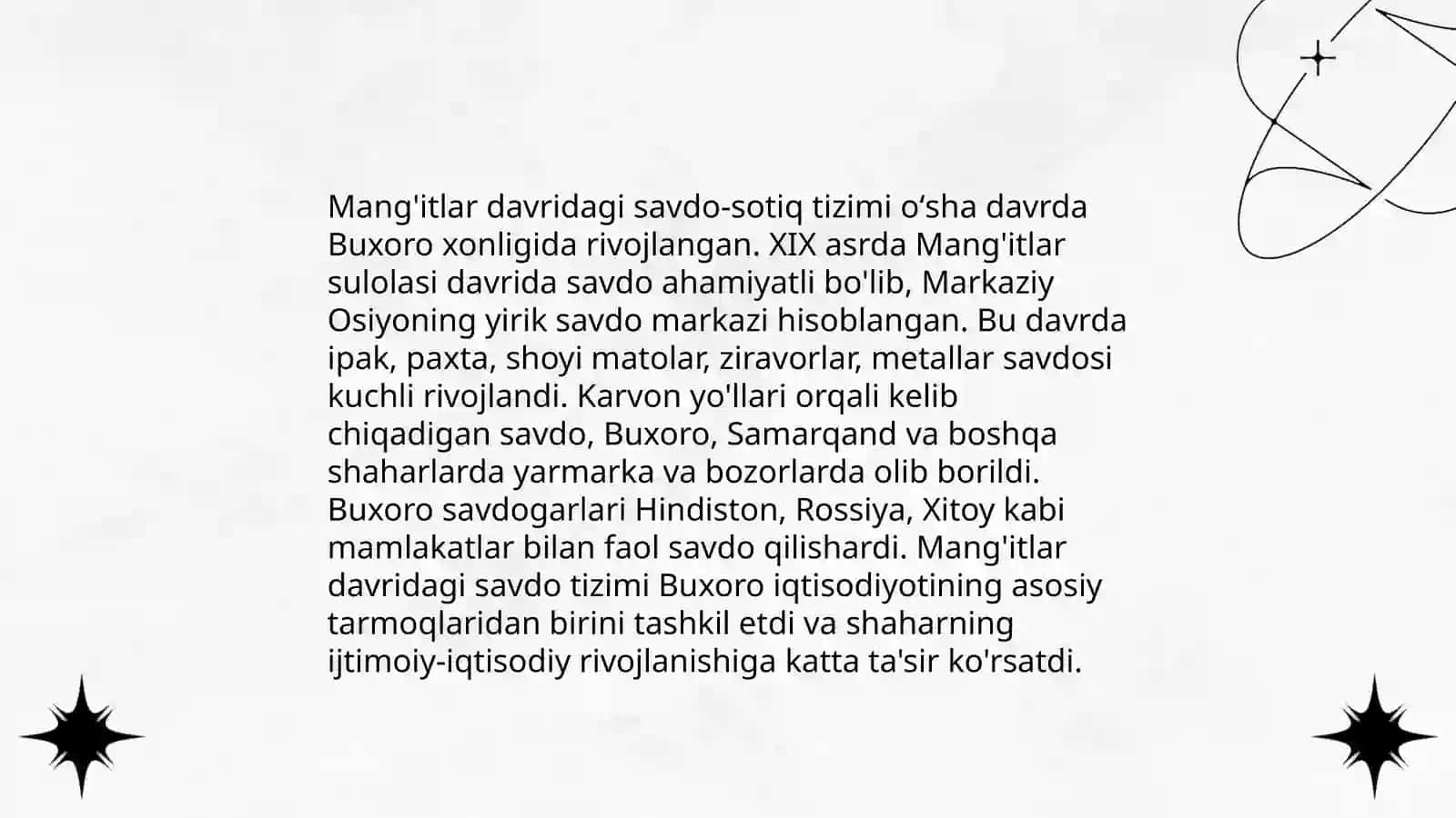 Mang'itlar davrida ijtimoiy iqtisodiy hayot 4