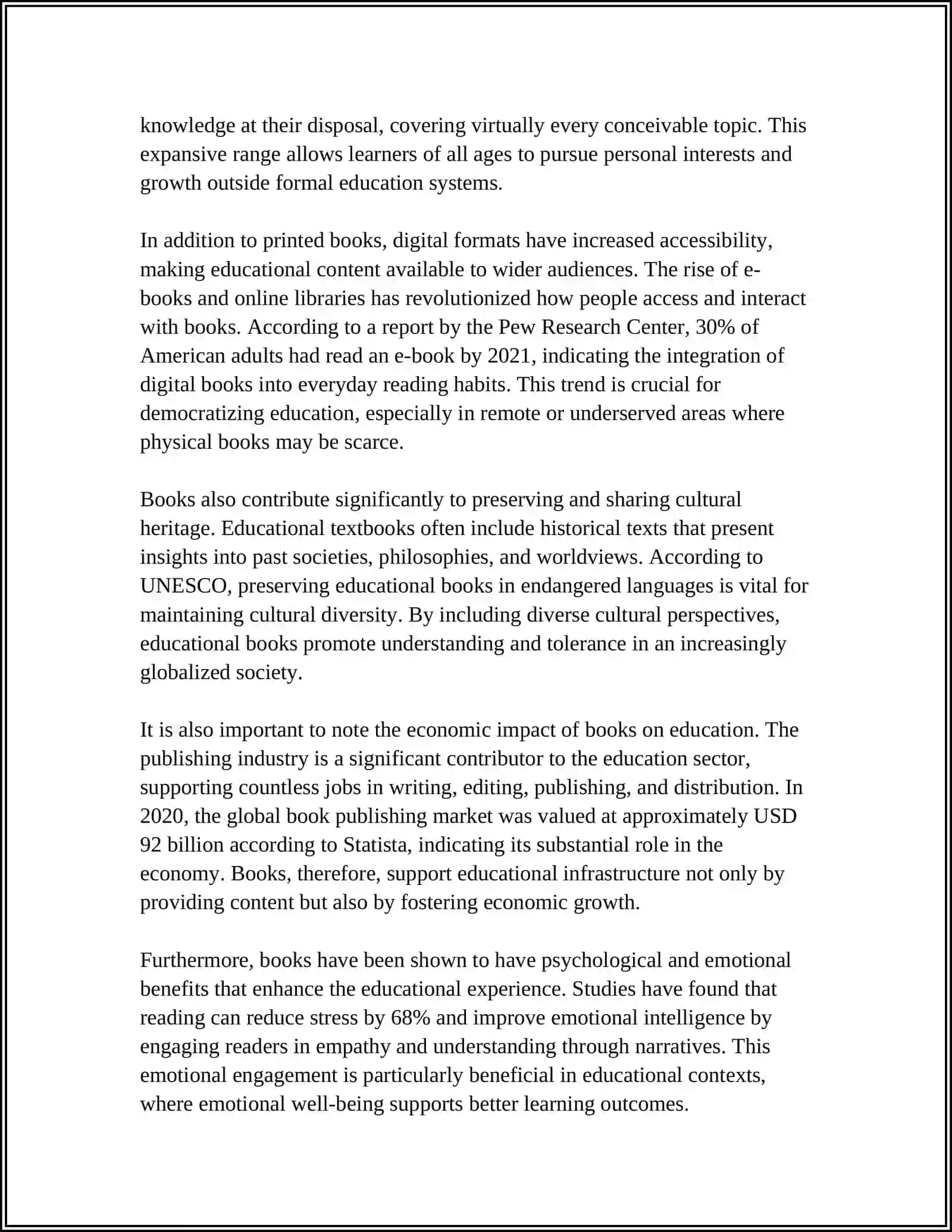 REFERAT: THE ROLE OF BOOKS 4