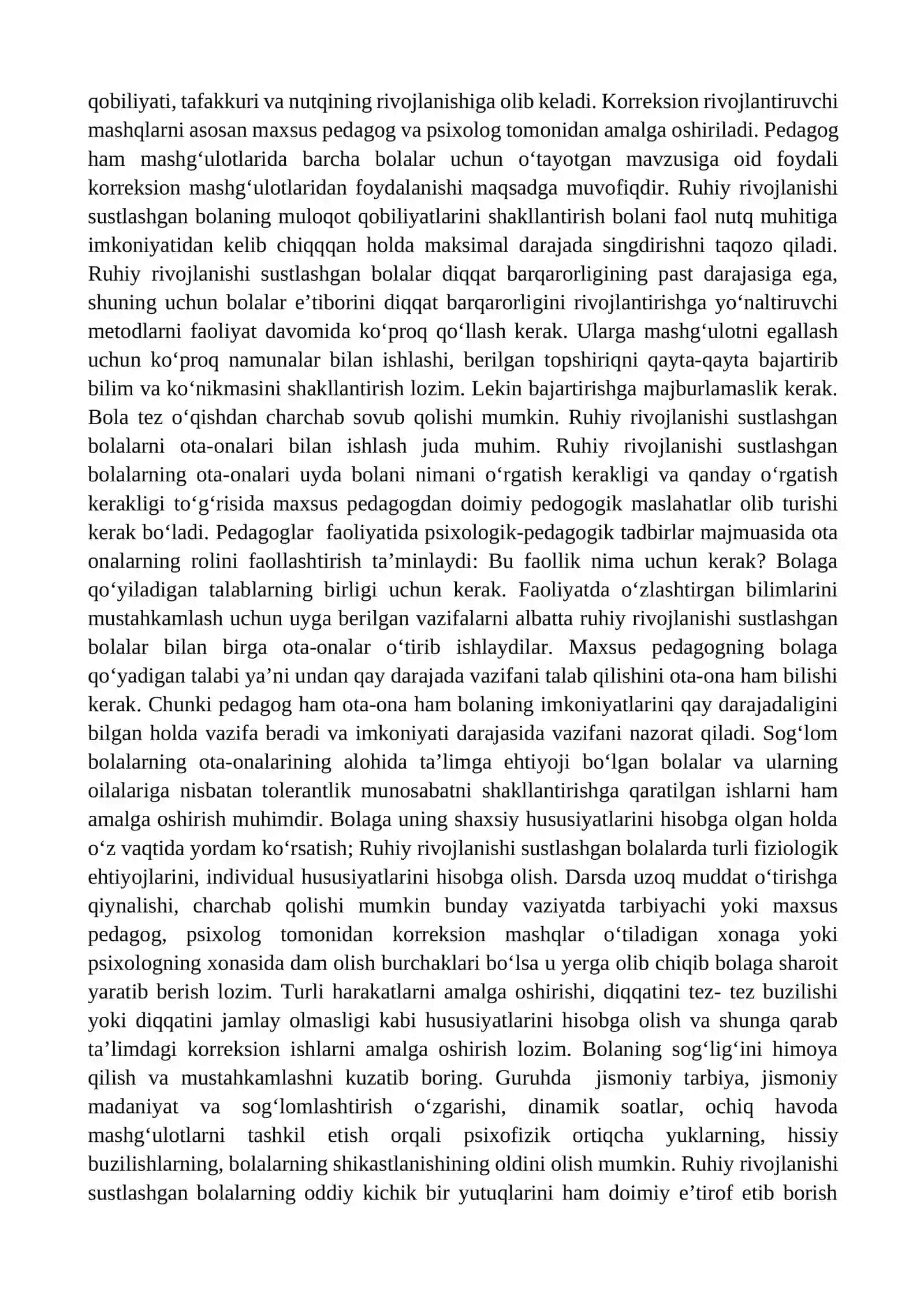 Ruhiy rivojlanishda orqada qolgan bolalarga inklyuzif ta’limni tashkil etish 4