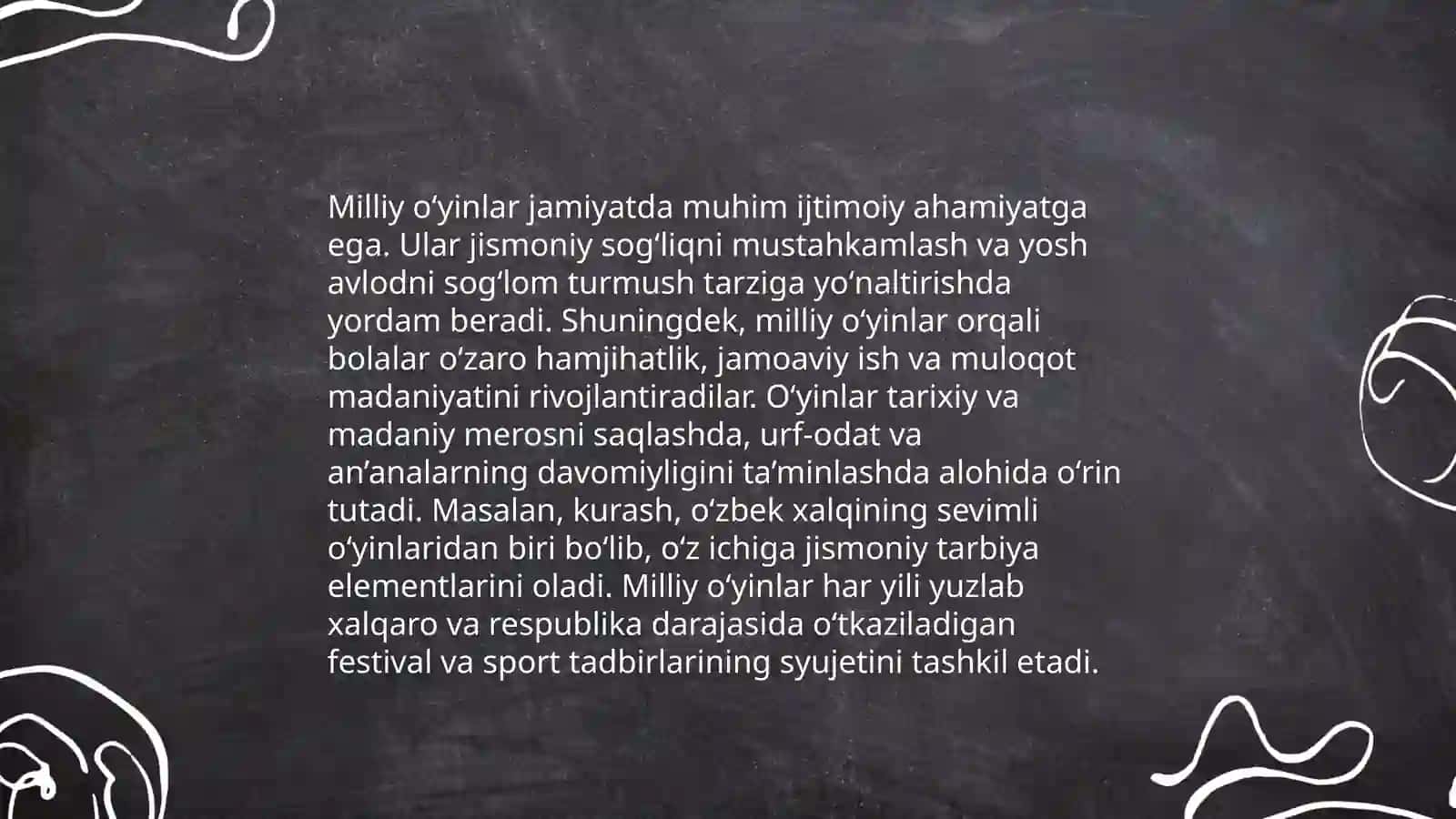 Zamonaviy milliy harakatli oʻyinlar turkumlari 4