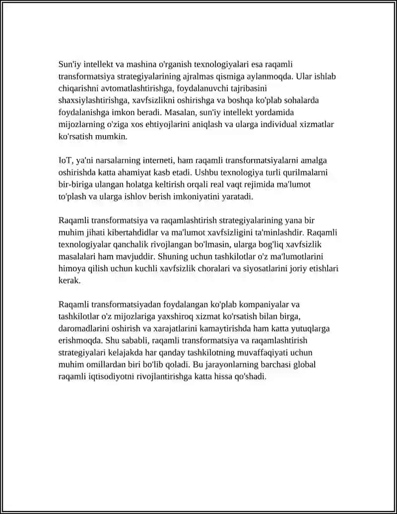RAQAMLI TEXNOLOGIYA 4