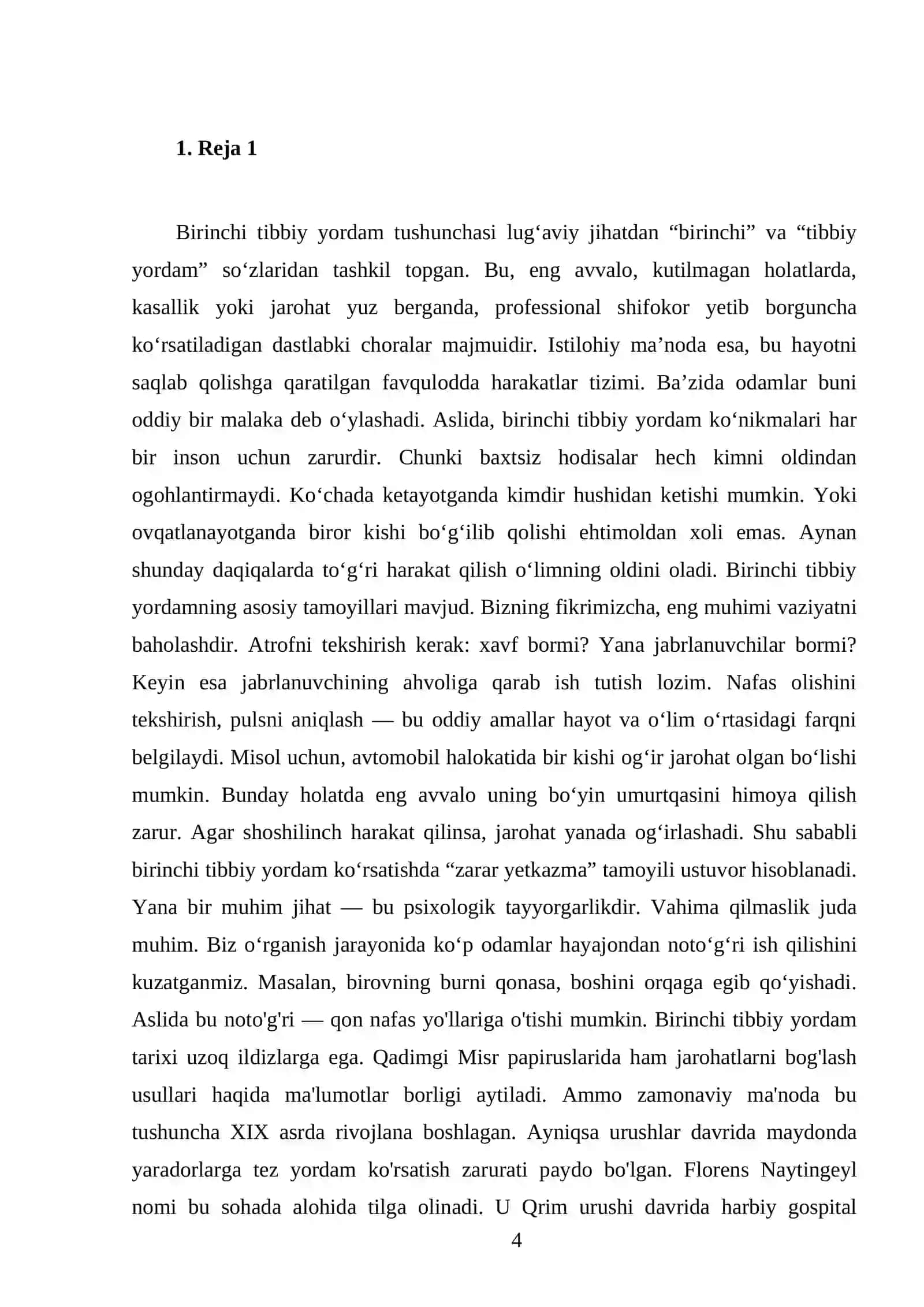 Birinchi tibbiy yordam ko’rsatish 4