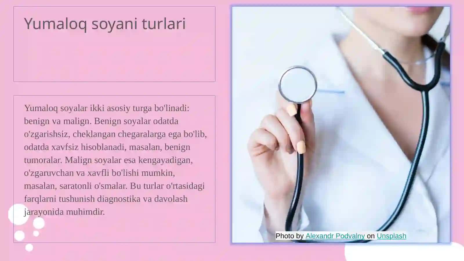 Oʻpka ichidagi yumaloq soyani qiyosiy tashxislash 4
