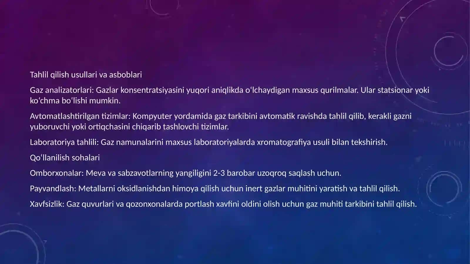 boshqariladigan gaz muhitini taxlil qilish 4