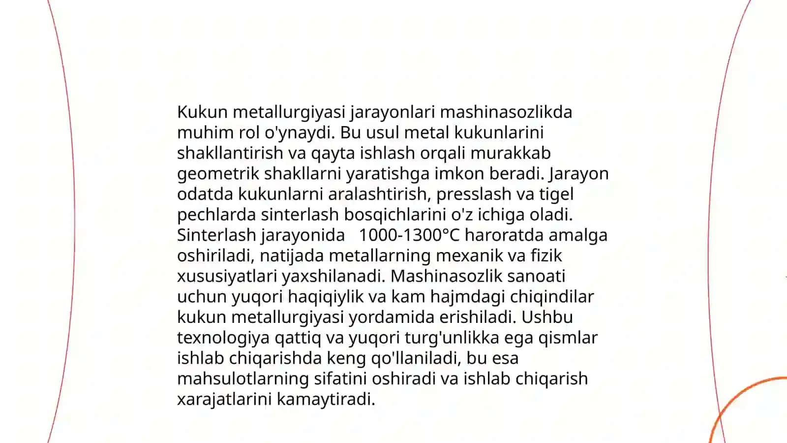 Mashinasozlikda kukun metallurgiyasini qo‘llanilishi 4