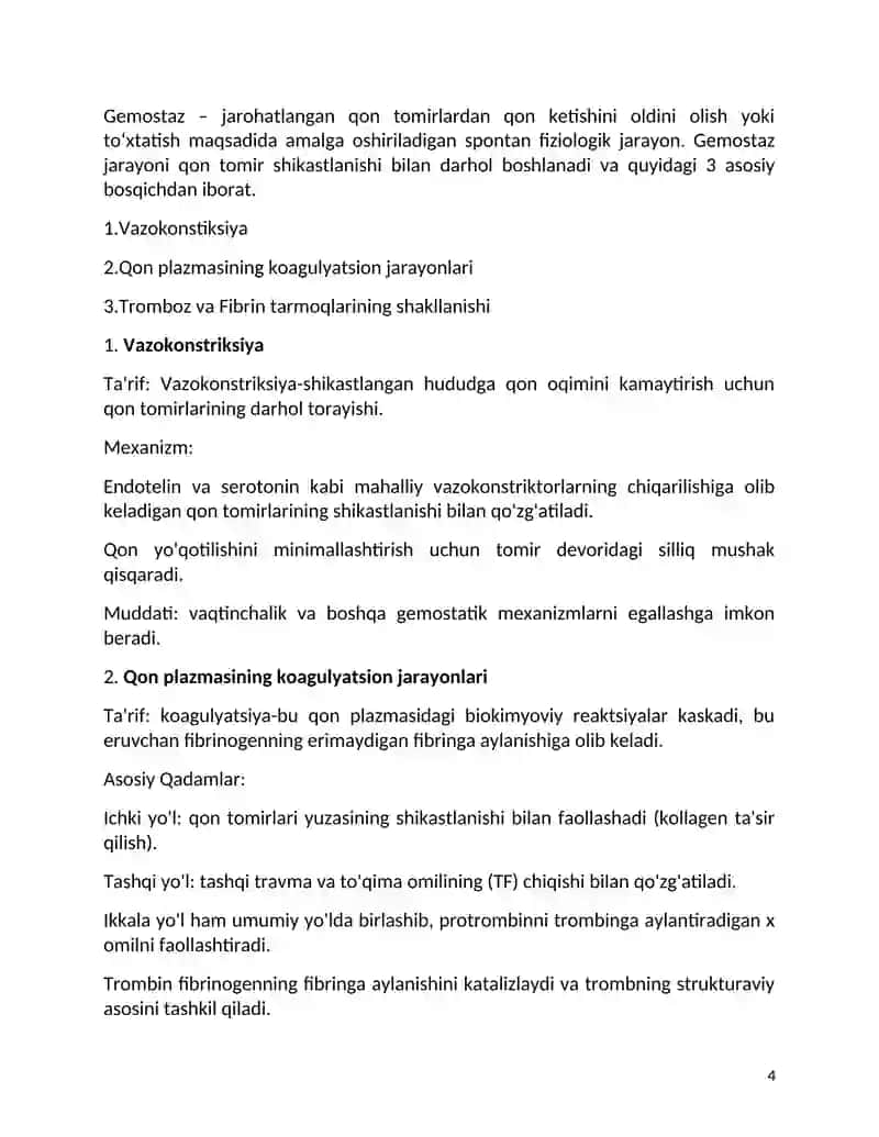 Gemostaz 4