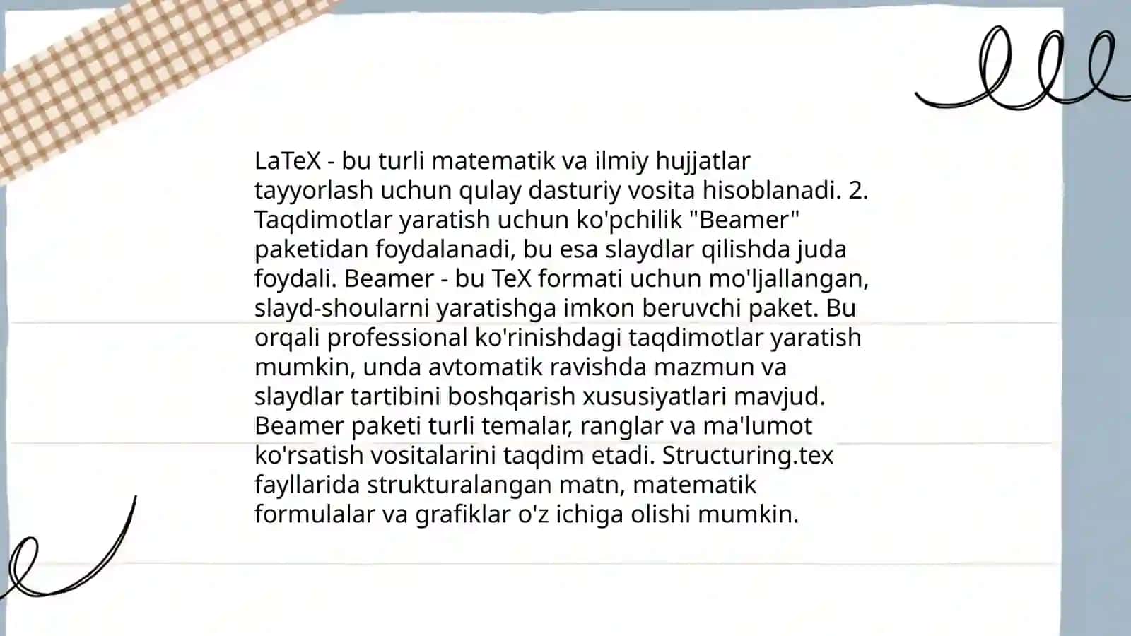 Latexda taqdimotlar yaratish 4