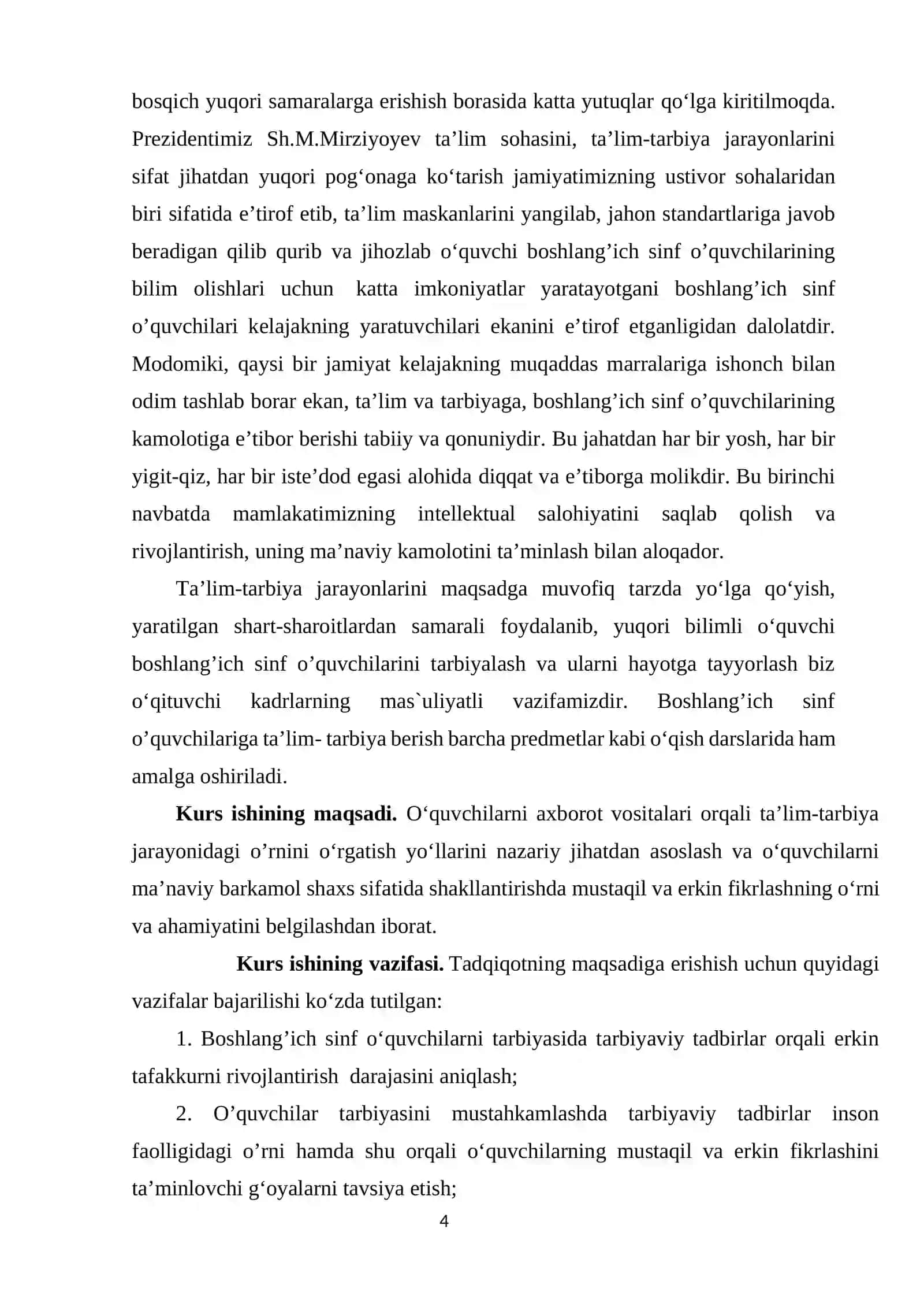 BOSHLANG’ICH TA’LIMDA TARBIYA JARAYONINI DEMOKTARLASHTIRISH 4