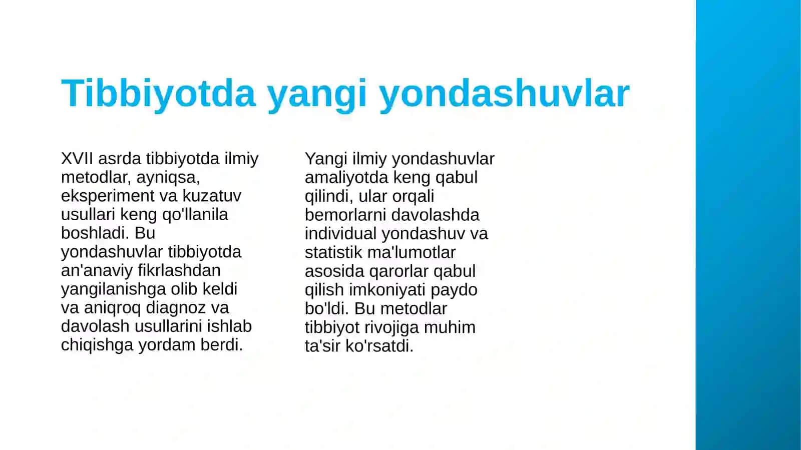 XVII asrda tabbiy fanlarda tub burilish va uning tibbiyotga taʼsiri 4