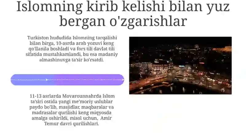 Islomning Markaziy Osiyoga kirib kelishi va ijtimoiy-manaviy tarbiyadagi oʻzgarishlar 4