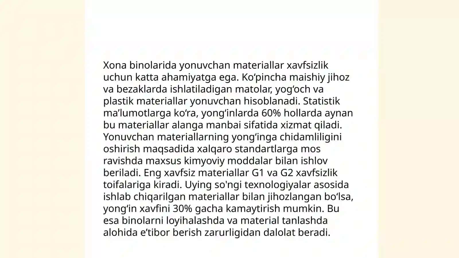 Portlab yonish yongʻinga Qarshi xavfi boʻyicha xona bino va tashqi qurilmalarning toifalari 4