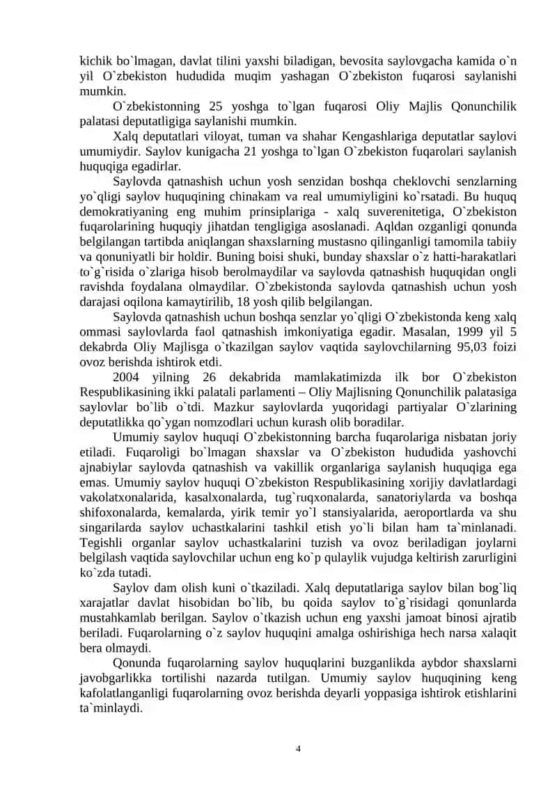 Saylov huquqi va saylov tizimi 4