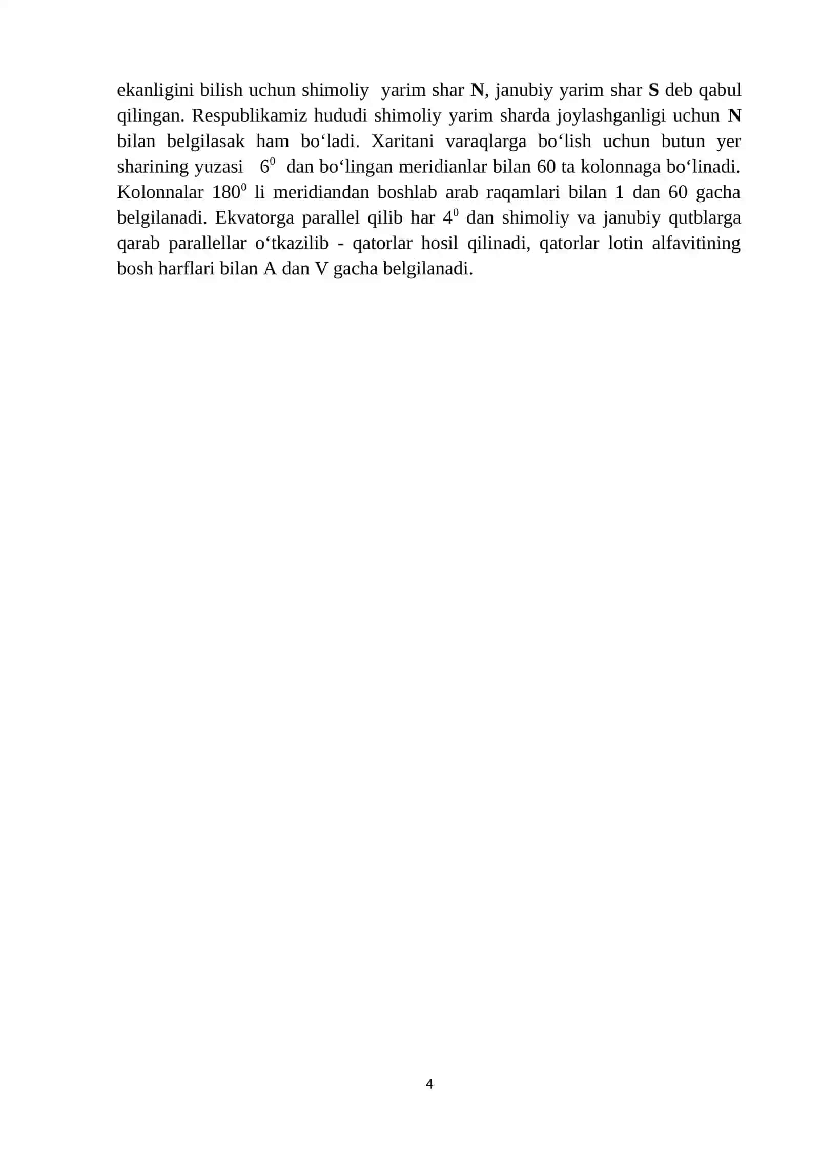Topografik plan va karta nomenklaturasi 4