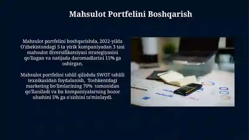 Korxonalarda mahsulot sotilishi taxlili va rejalashtirilishi 4