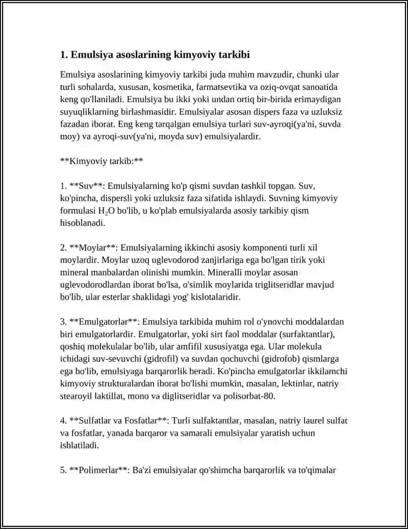 EMULSION SURTMALAR TEXNOLOGIYASI 4