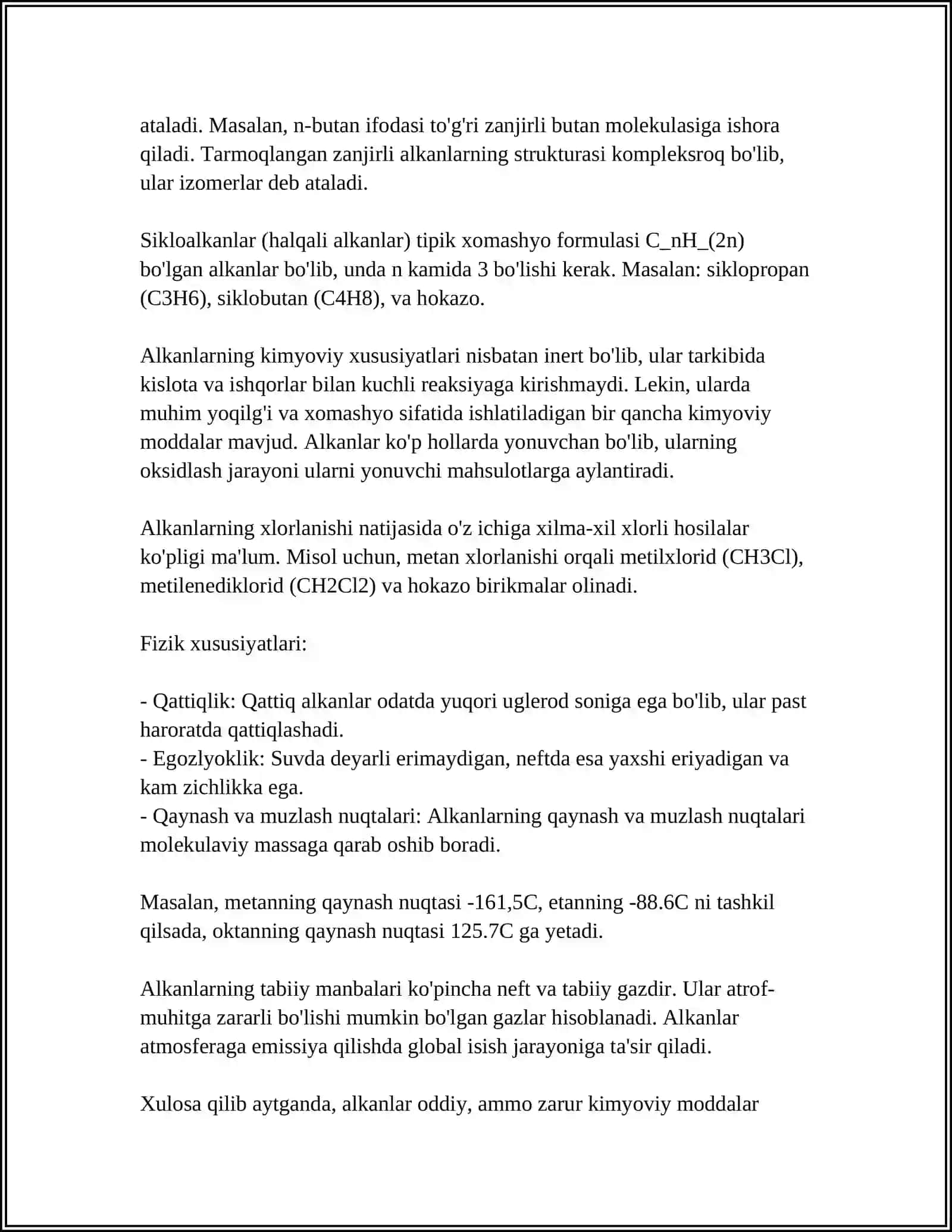ALKANLARNING OLINISHI 4