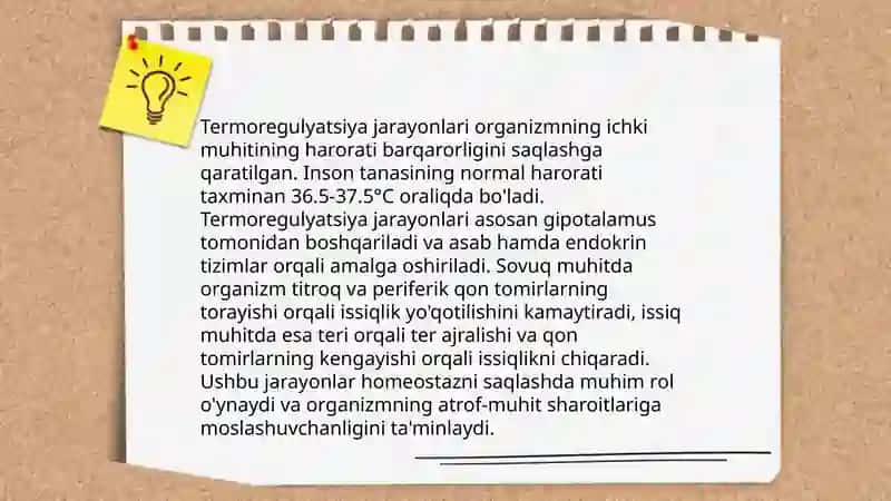 Pirogen moddalar termoregulyatsiya jarayonidagi ahamiyati 4