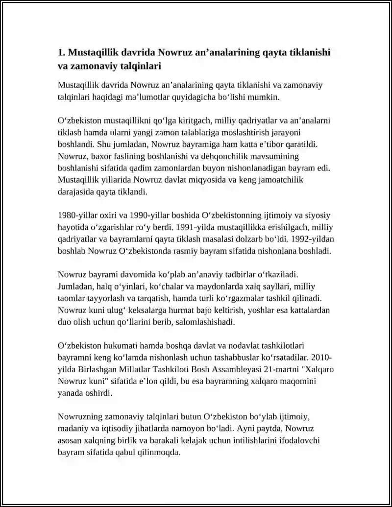MUSTAQILLIK YILLARIDA OZBEKISTONDA MILLIY URF ODATLARI QADRYATLAR VA ANANALARINING QAYTA TIKLANISHI 4
