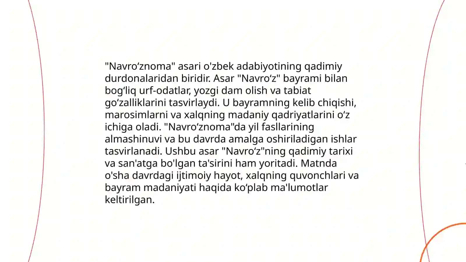 Umar Xayyom "Navro‘znoma" asari tahlili 4