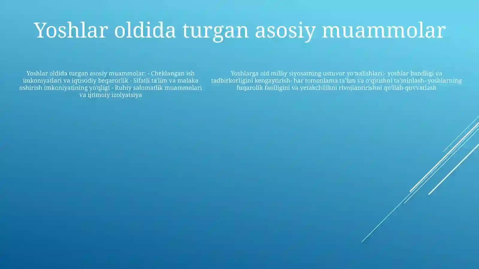 Yoshlarga Oid Davlat Siyosatining Ustuvorlik JihatlariVaSabablari 4
