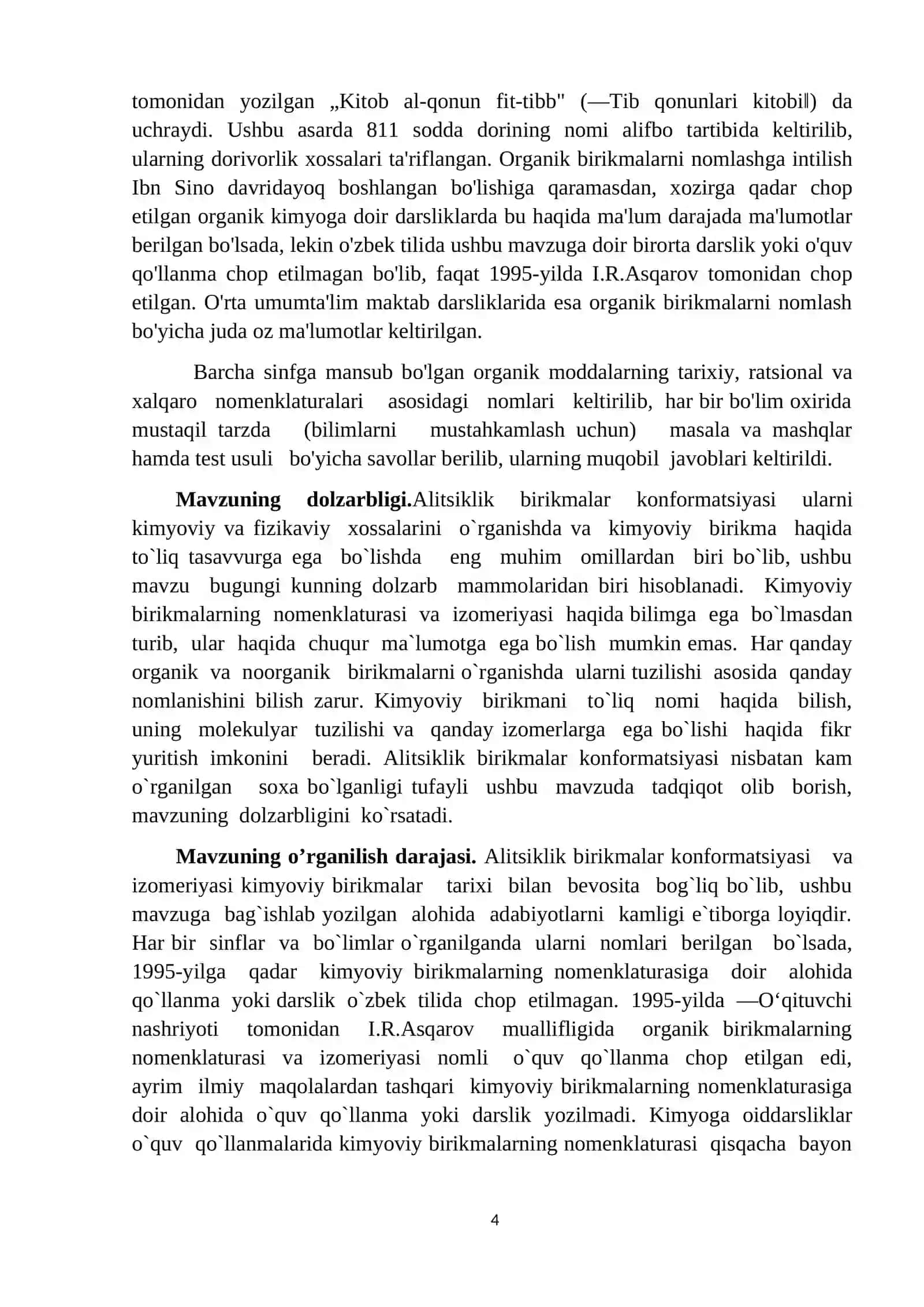 Alitsiklik birikmalar konformatsiyasi 4