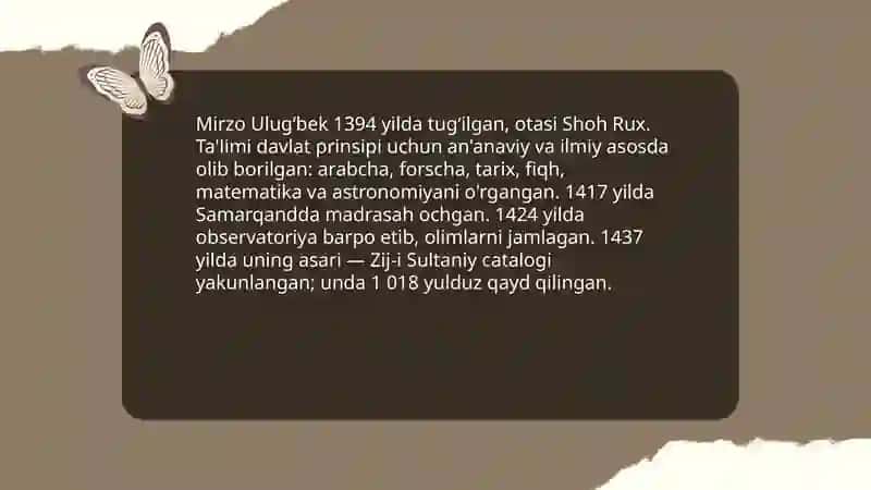 Mirzo Ulugʻbek davlat arbobi va buyuk olim 4