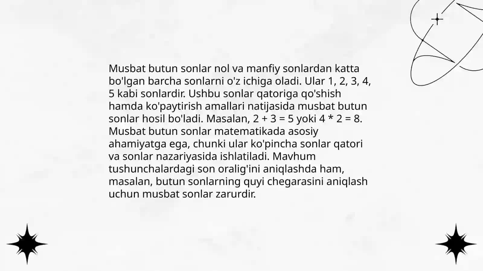 Butun sonlar to'plami va ularning xossalari 4