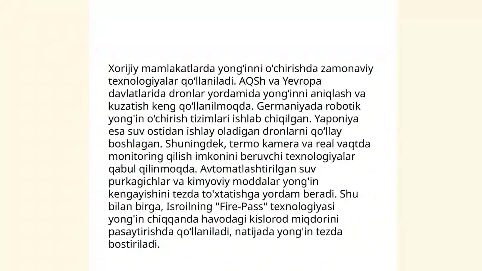 Yongʻinni oʻchirishda chet el tajribasi 4
