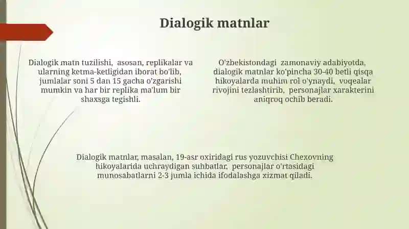 Monologik matnlar 4
