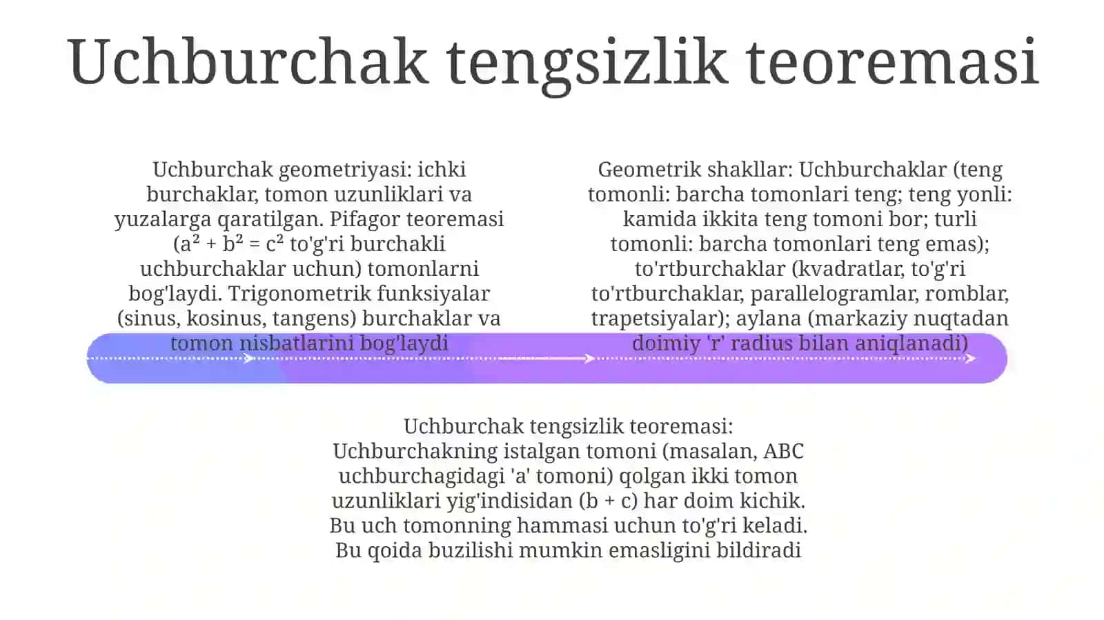 Uchburchak geometriyasi asoslari 4