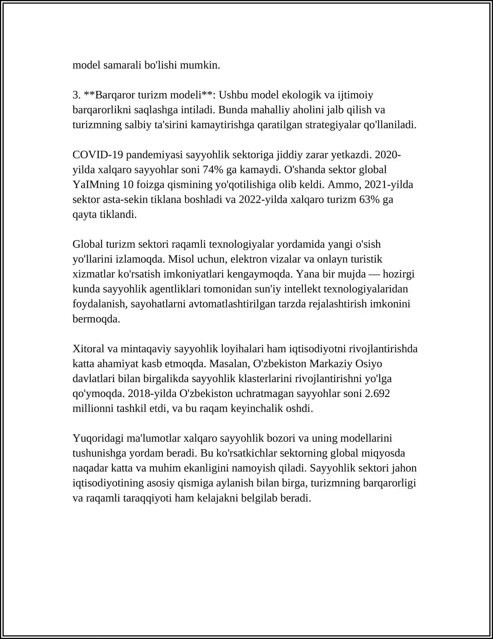 GLOBAL MEHMONXONA BOZORI TENDENSIYALARI 2024-2025-o'quv yili 4