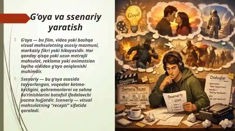 Qisqa metirajli vizual mediamahsulotlar yaratish 4