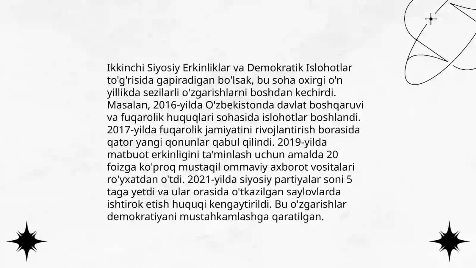 Qayta qurish yillarida O‘zbekistondagi ijtimoiy-siyosiy vaziyat 4