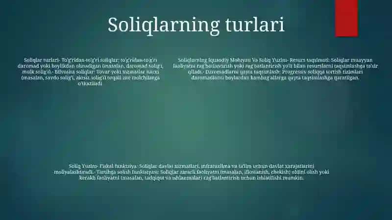 Soliqlarning Iqtisodiy Mohiyati Va Soliq Yuzini 4