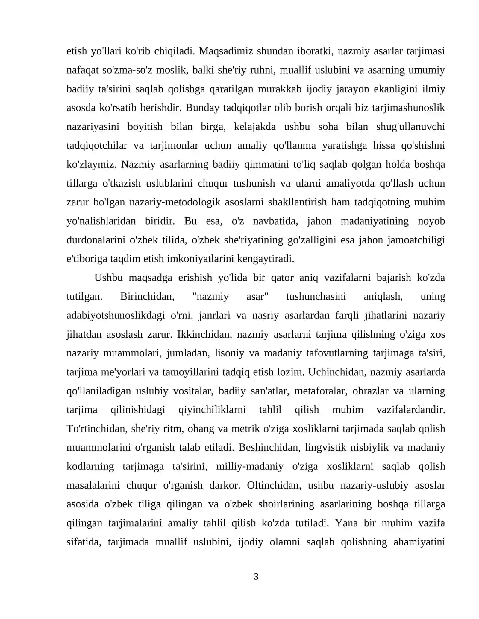 Nazmiy asarlar tarjimasi xususiyatlari 4