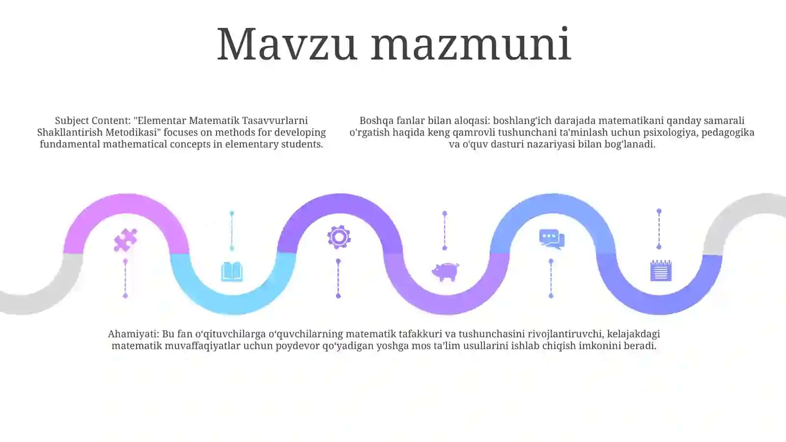 Elementar Matematik Tasavvurlarni Shakllantirish Metodikasi Predmeti Mazmuni Va Boshqa FanlarBilanAloqasi 4