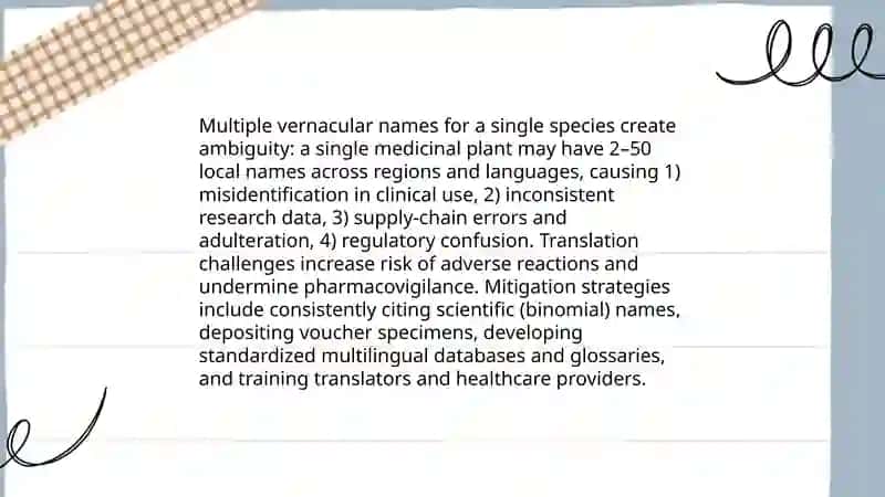 Challenges in translating names of medicinal plants 4