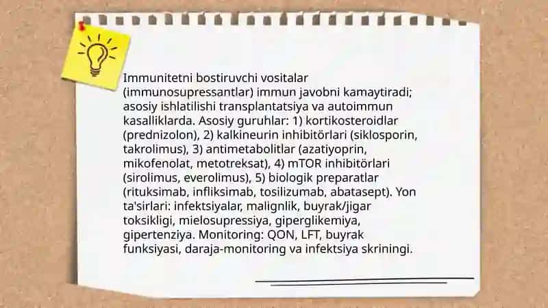 Immunitetni kuchaytiruvchi vositalar (immunostimulyatorlar) 4