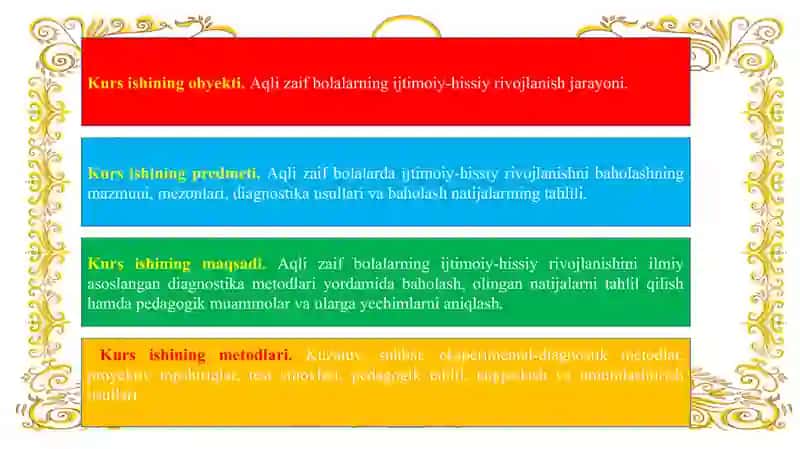 Aqli zaif bolalarda ijtimoiy-hissiy rivojlanishni baholash 4