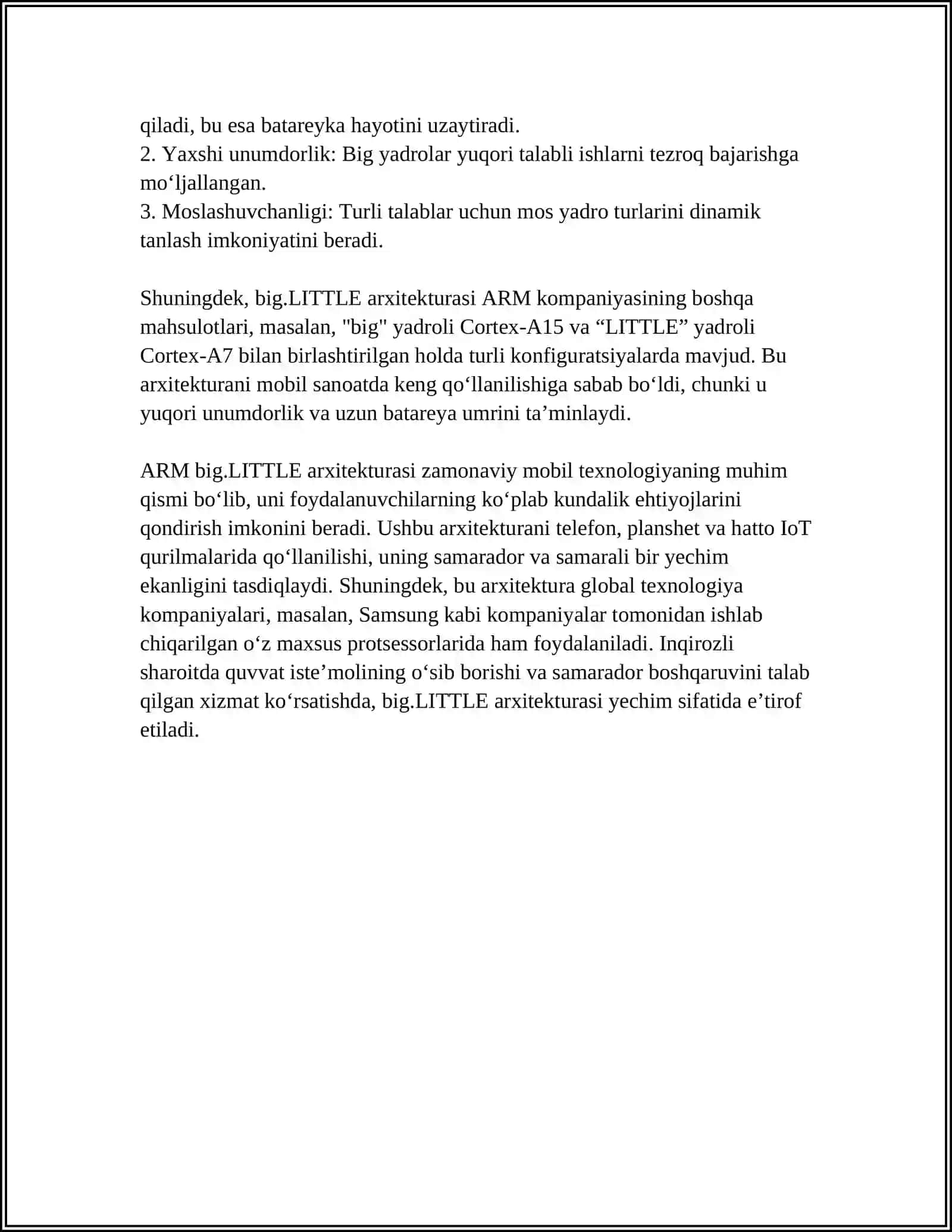 ARM BIG.LITTLE ARXITEKTURASI ISHLASH PRINTSIPI 4